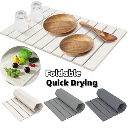 Stone Dish Drying Mat for Kitchen Counter – Quick-Dry
