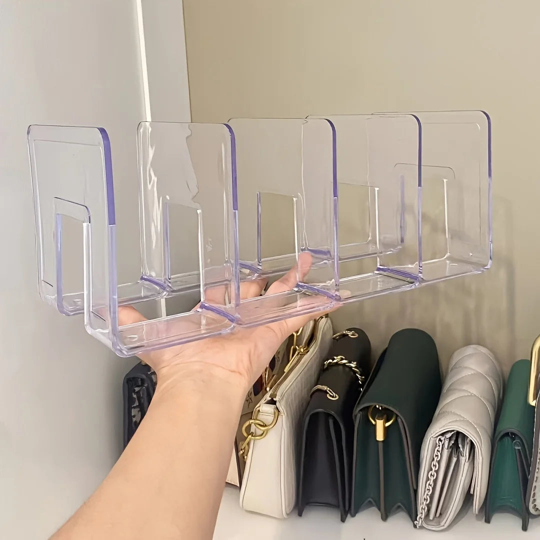 Clear Acrylic Handbag Organizer Rack – 2-Pack Space Saver
