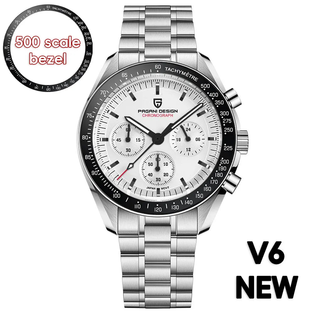 Men's Quartz Chronograph Watch Sapphire Crystal 100M