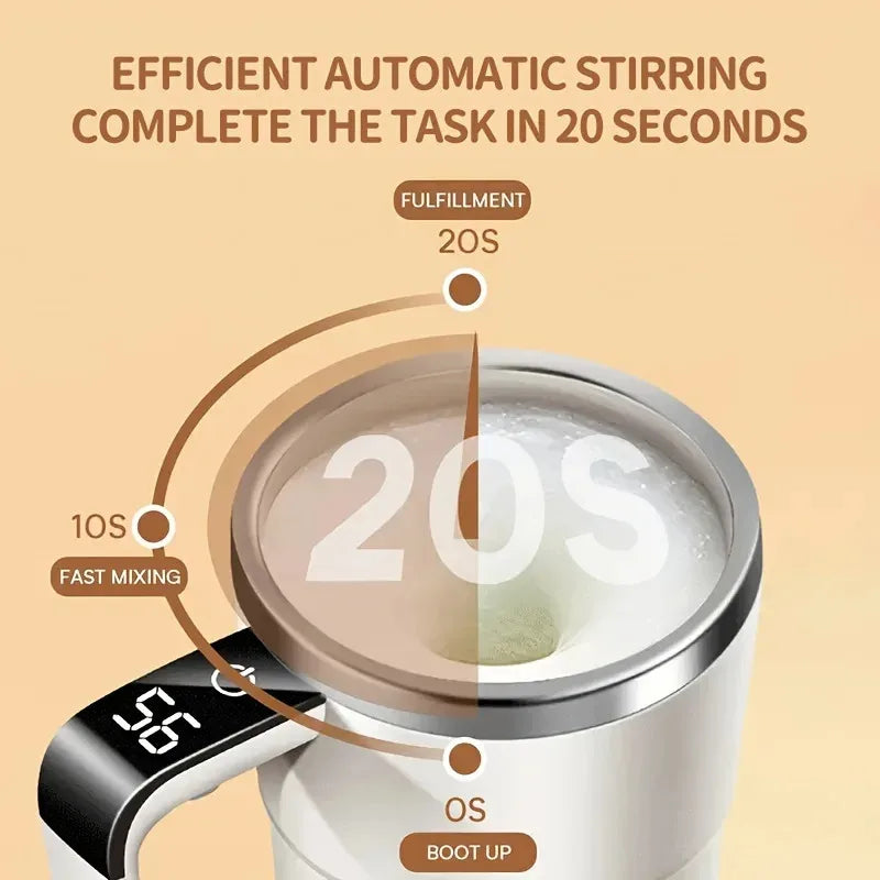 Electric Self-Stirring Coffee Mug 380 ml – IP67 Waterproof