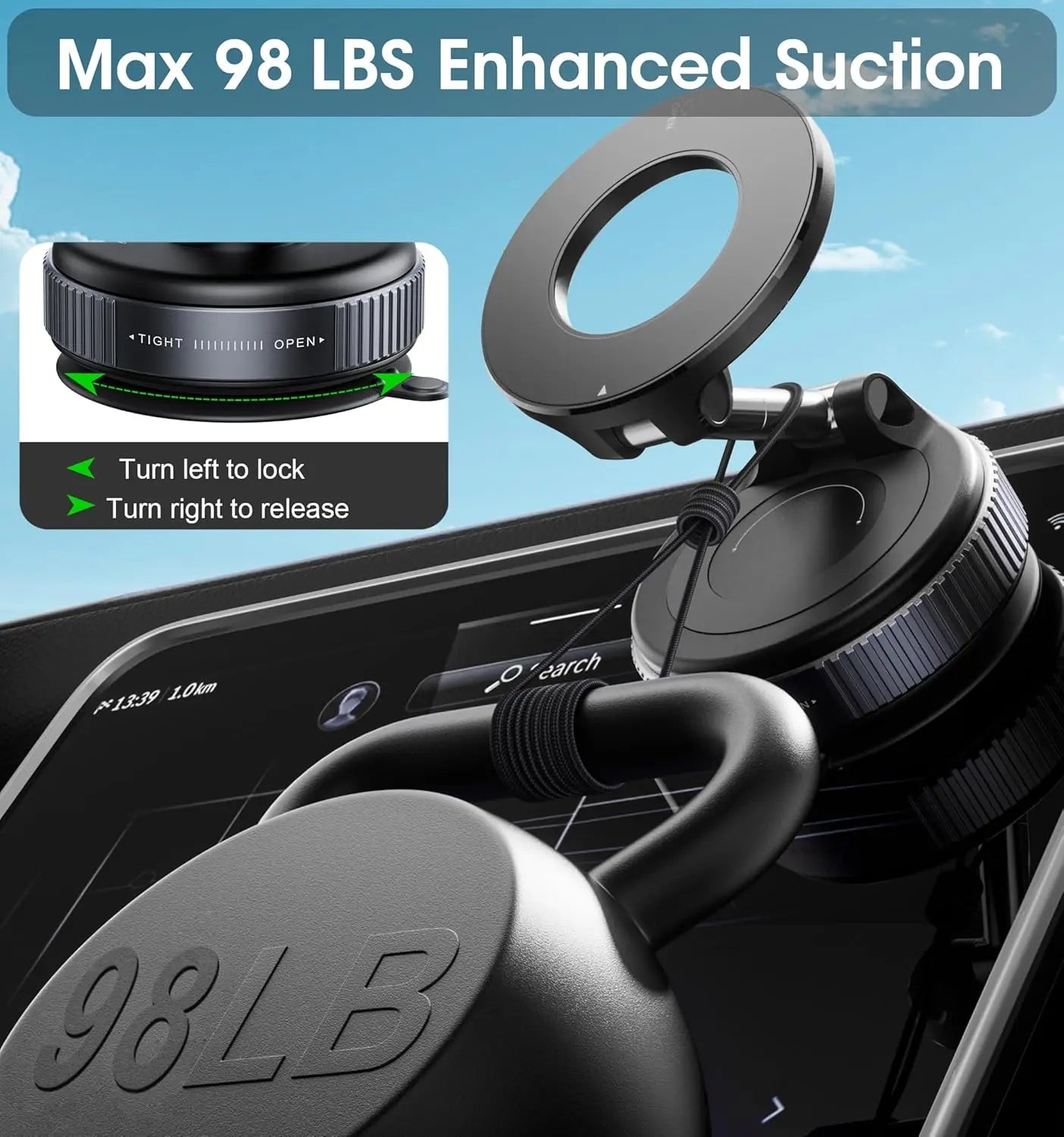 Magnetic Folding Phone Holder With 360° Rotation