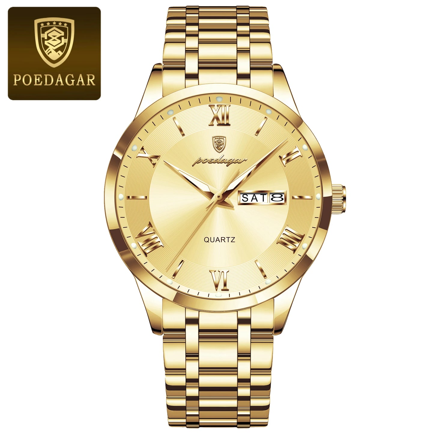 Men’s Stainless Steel Quartz Watch With Date Display