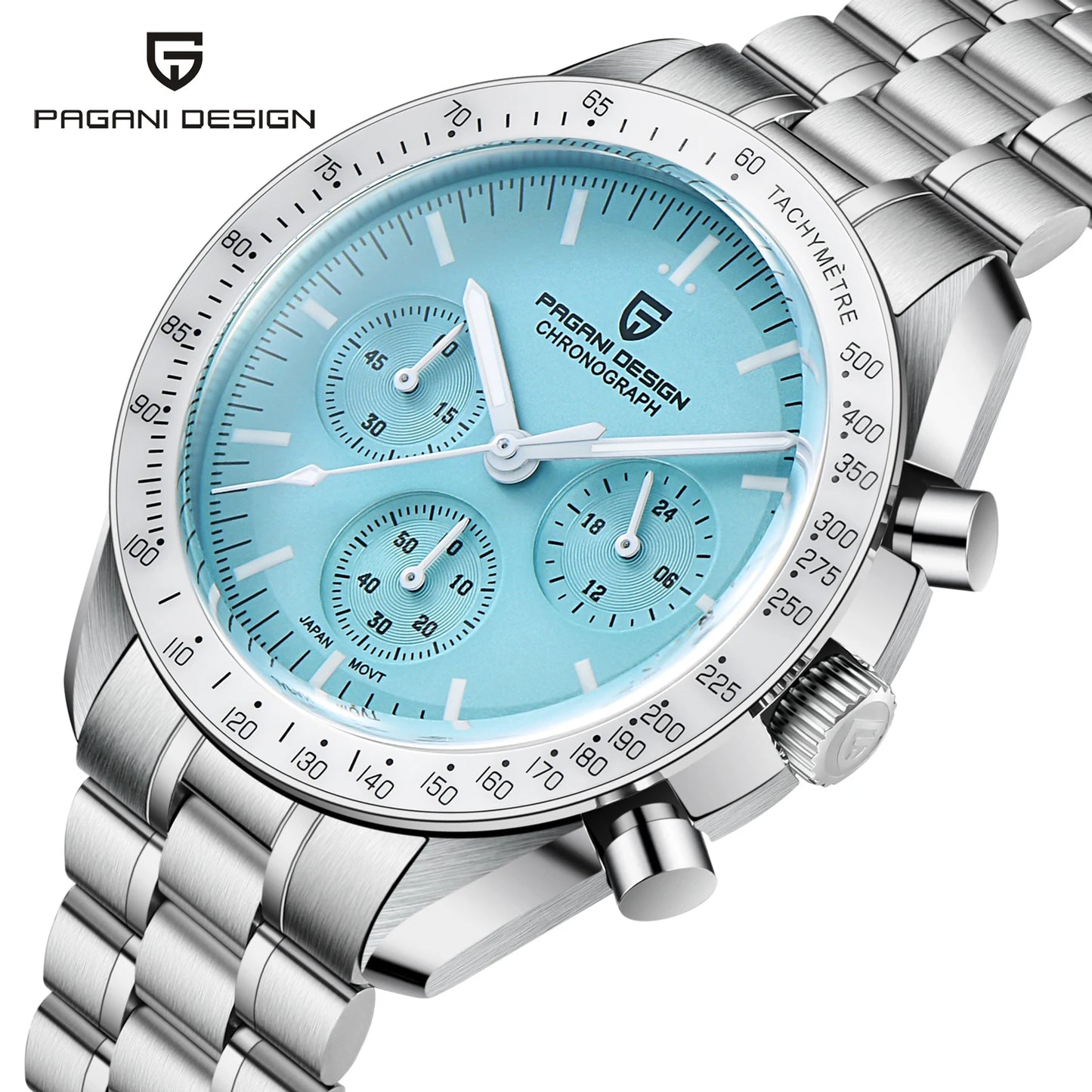 Men’s Moon Chronograph Watch Quartz With Sapphire