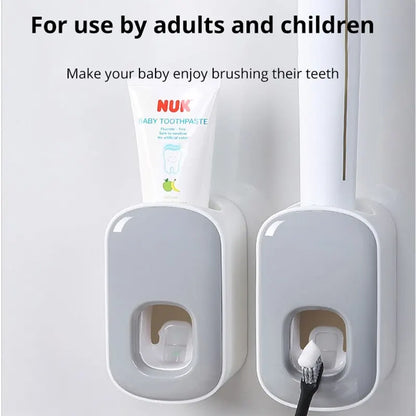 Automatic Toothpaste Dispenser With Wall-Mount Holder