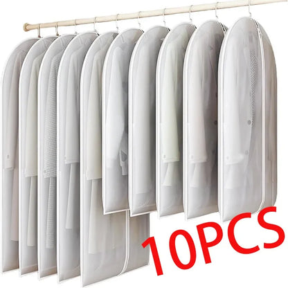 Transparent Garment Bag with Zipper – Dustproof Clothing Cover
