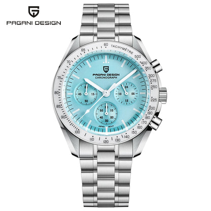 Men's Quartz Chronograph Watch Sapphire 100M Waterproof
