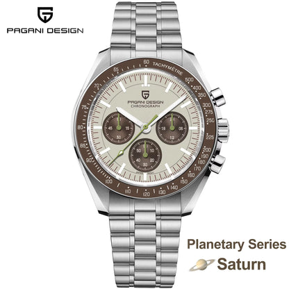 Men's Quartz Chronograph Watch Sapphire 100M Waterproof
