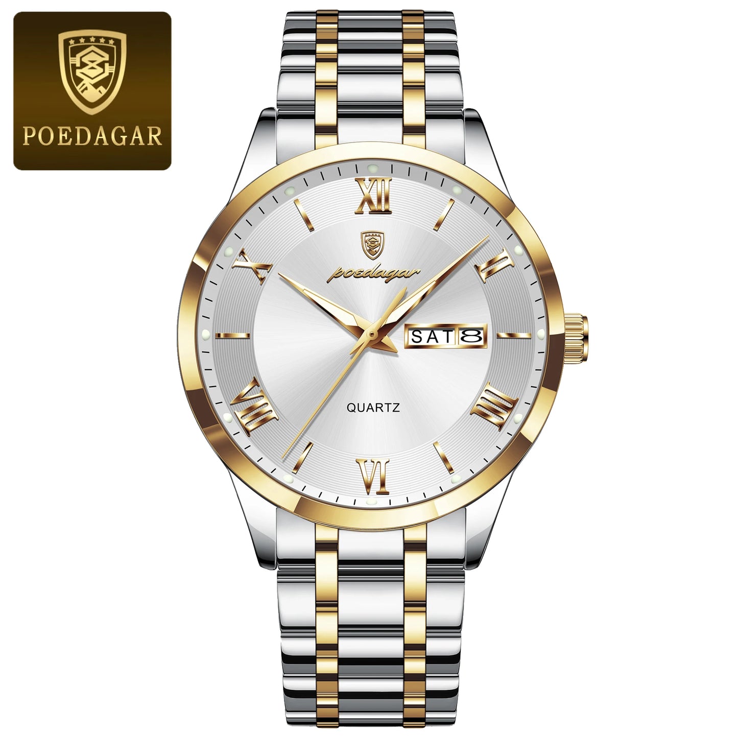 Men’s Stainless Steel Quartz Watch With Date Display
