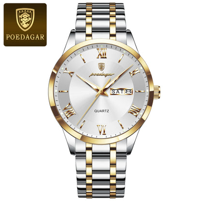 Men’s Stainless Steel Quartz Watch With Date Display