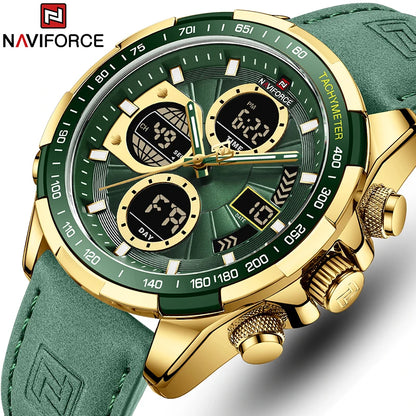 Men’s Military Sport Quartz Watch With Leather Band