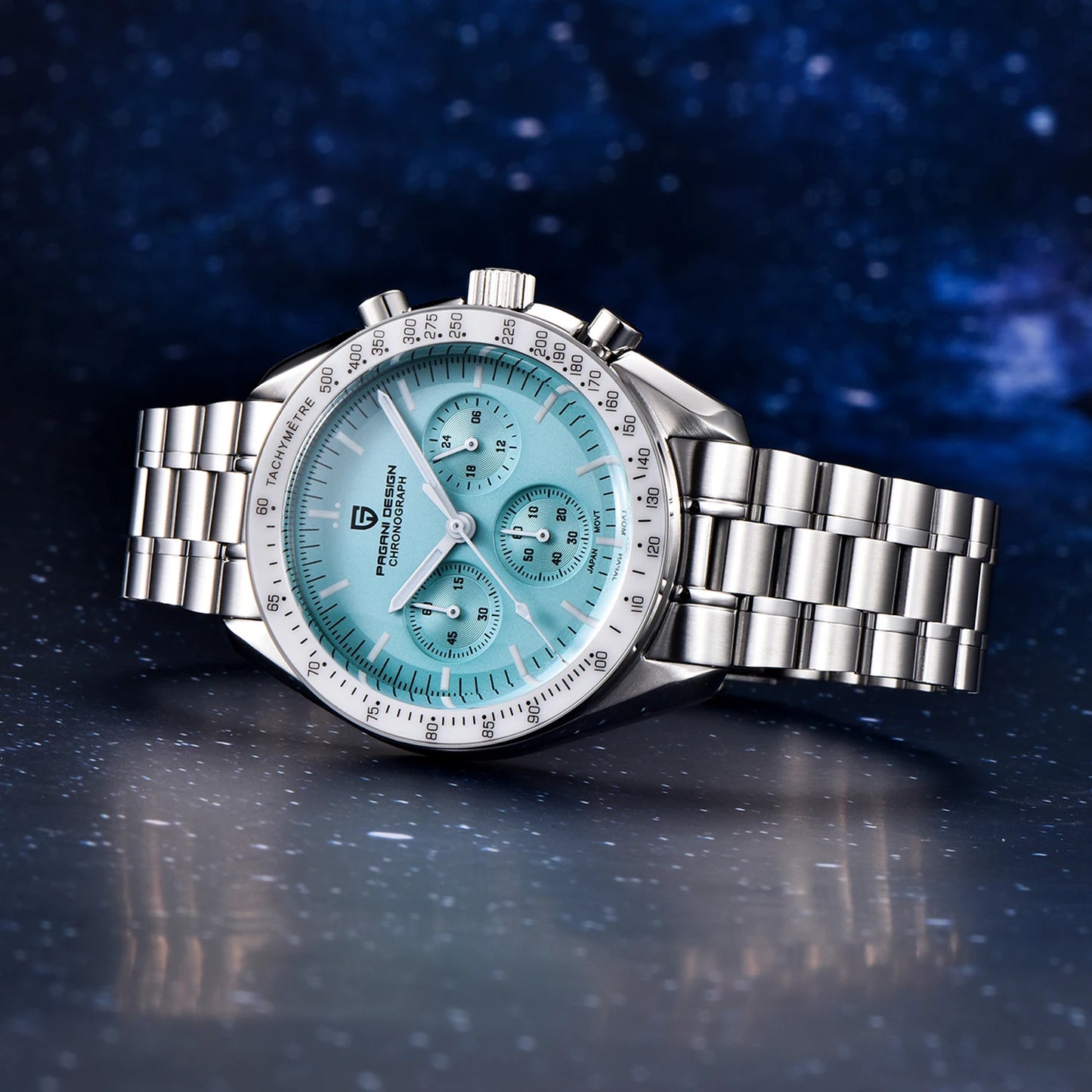Men’s Moon Chronograph Watch Quartz With Sapphire