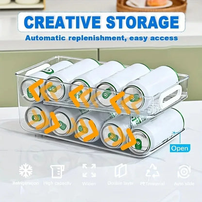 Stackable Soda Can Dispenser for Fridge Storage