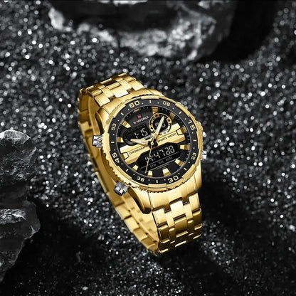 Men’s Analog-Digital Sports Watch Stainless Steel