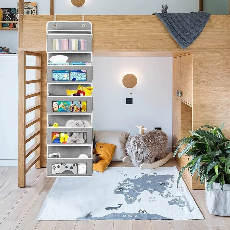 Over Door Hanging Organizer with 5 Large Storage Pockets