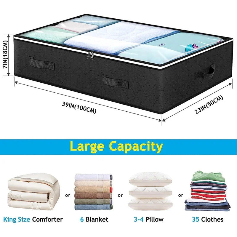 Non-Woven Underbed Quilt And Clothes Storage Bag