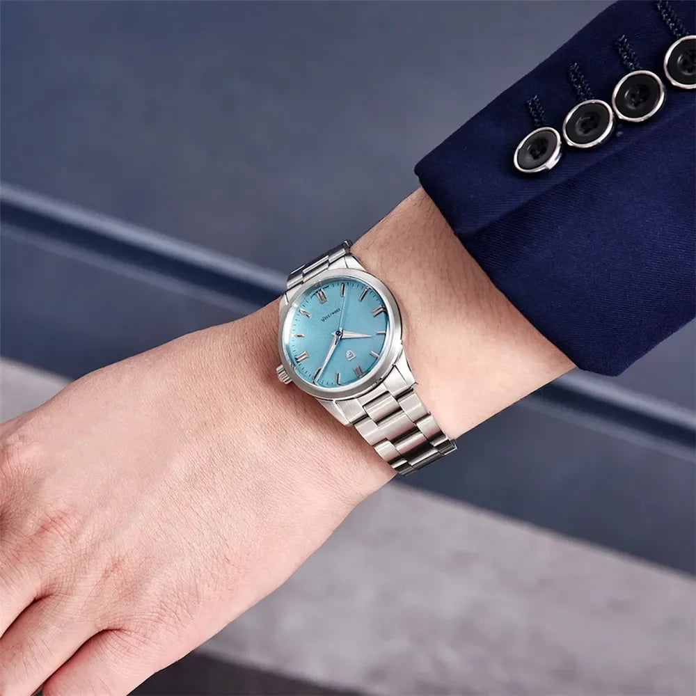 Men’s Sapphire Quartz Watch 38mm Stainless Steel 10ATM