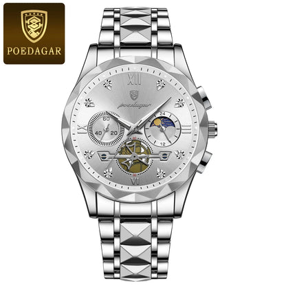 Men’s Stainless Steel Chronograph Watch – Luminous & Waterproof