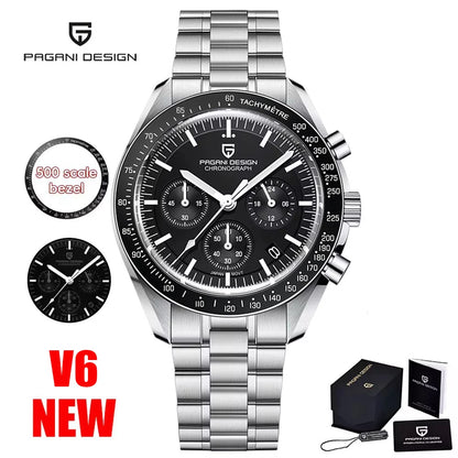 Men’s Moon Chronograph Watch Quartz With Sapphire