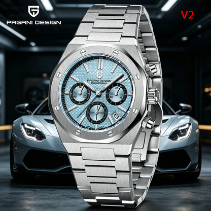 Men’s Quartz Chronograph Watch Sapphire 200M Water Resistant