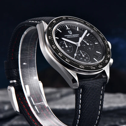 Men’s Moon Chronograph Watch Quartz 100M Waterproof