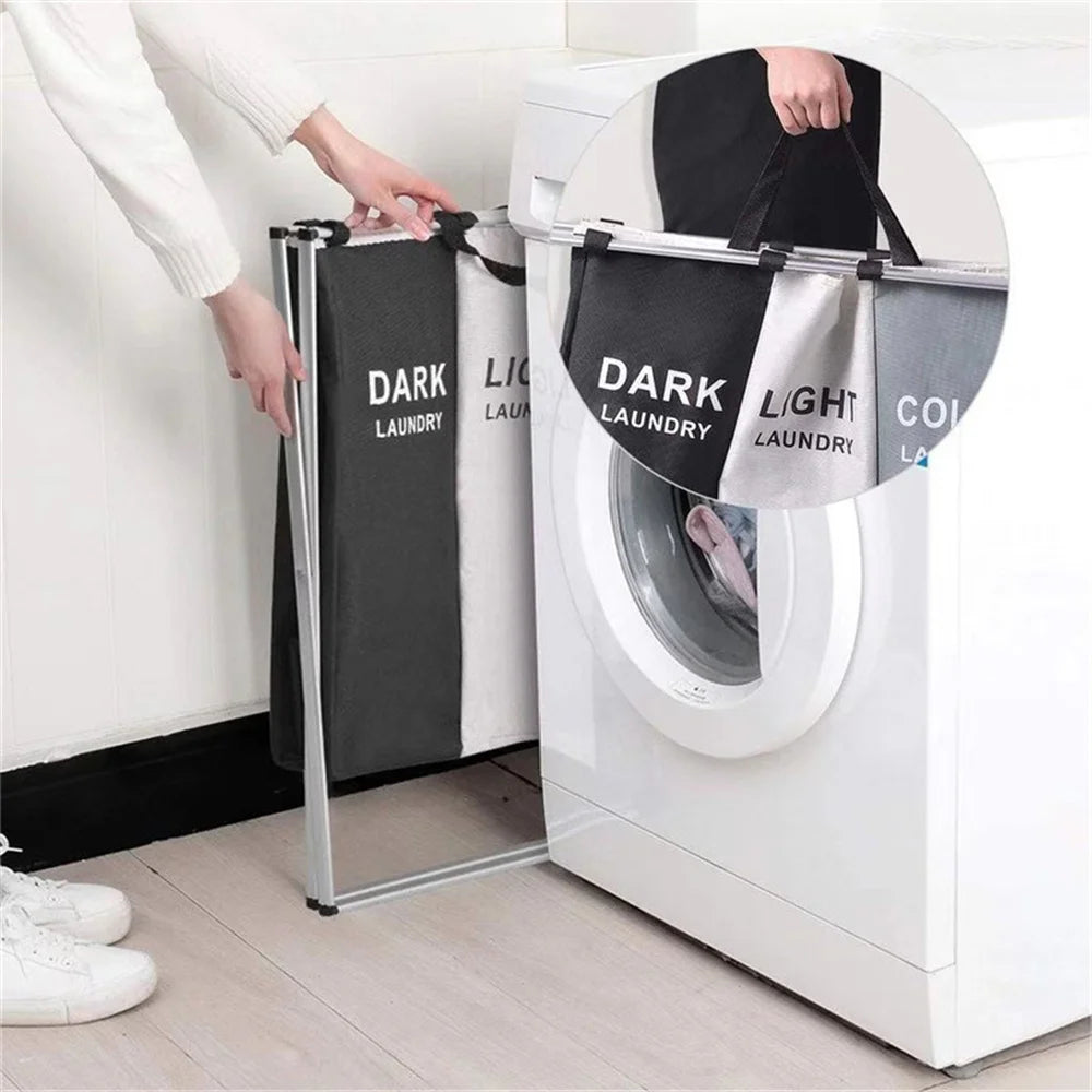 Foldable Laundry Hamper Organizer With 1–3 Grids