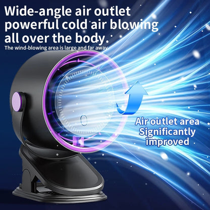 Portable Clip-On USB Fan – Quiet Rechargeable Cooling