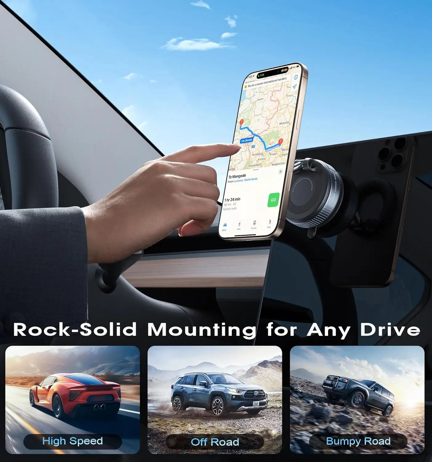 Magnetic Folding Phone Holder With 360° Rotation