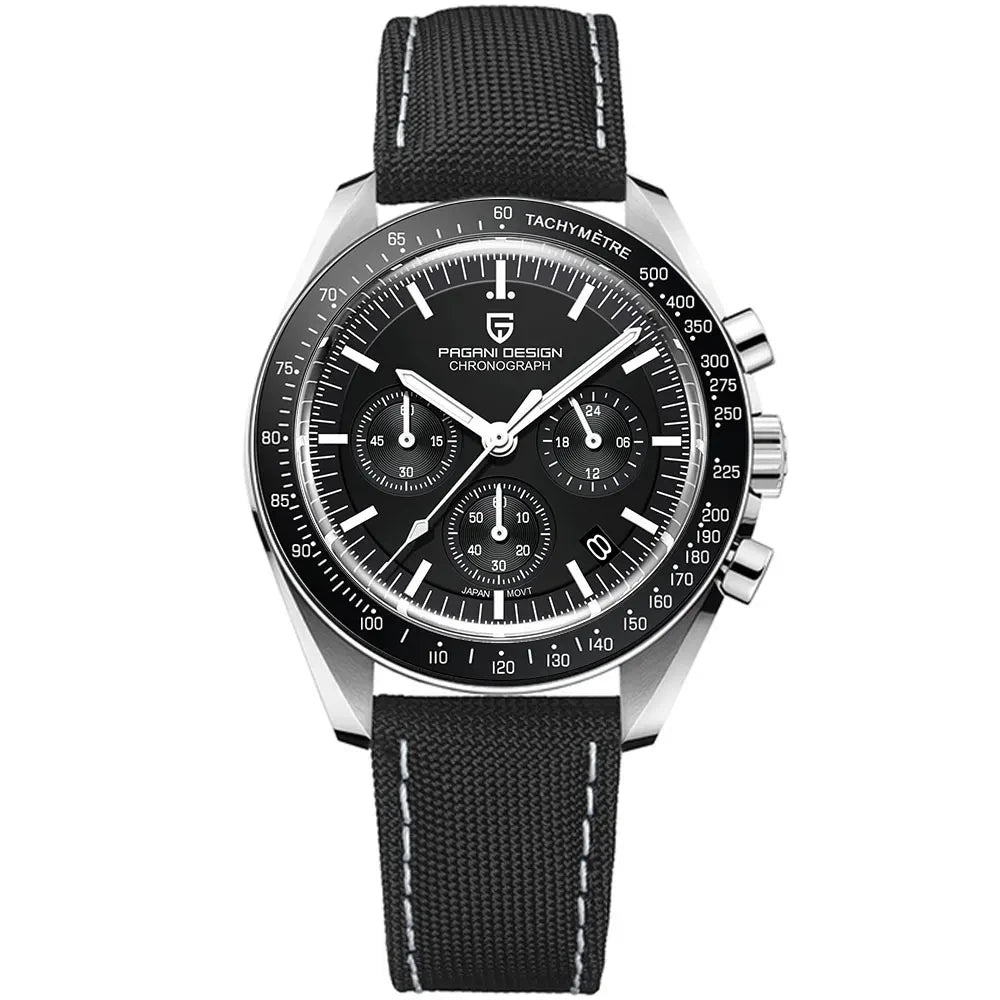 Men’s Vintage Quartz Chronograph Watch With Sapphire