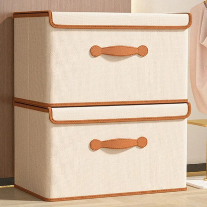 Foldable Clothes Storage Box With Lid For Wardrobes