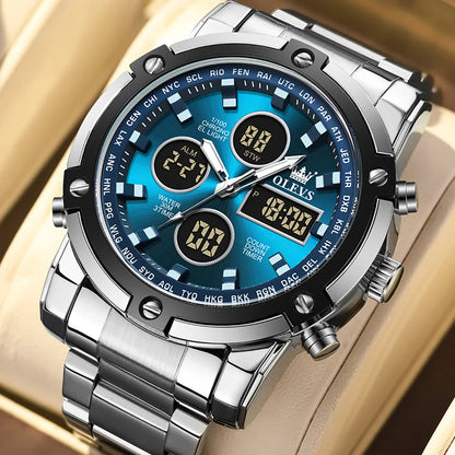 Men's Analog-Digital Watch Waterproof With Alarm