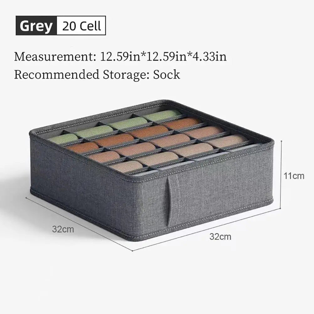 Foldable Fabric Underwear Drawer Organizer Box