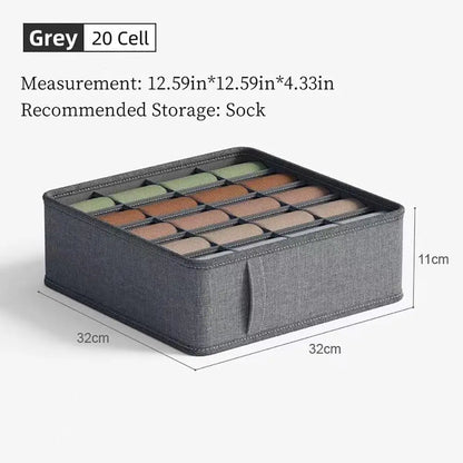 Foldable Fabric Underwear Drawer Organizer Box