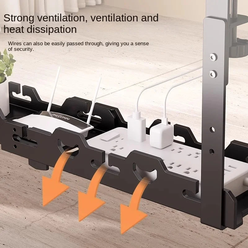 Metal Under Desk Cable Management Tray Storage Rack