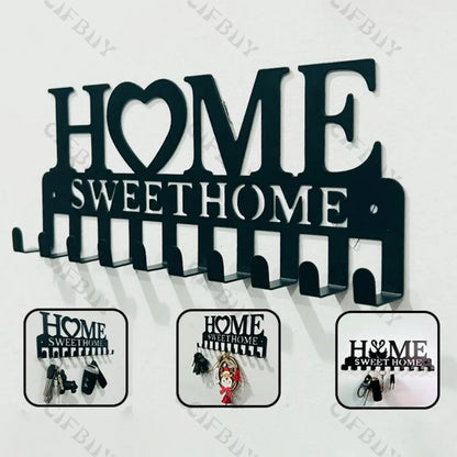 Metal Wall Key Holder Rack – Decorative Wall Hooks