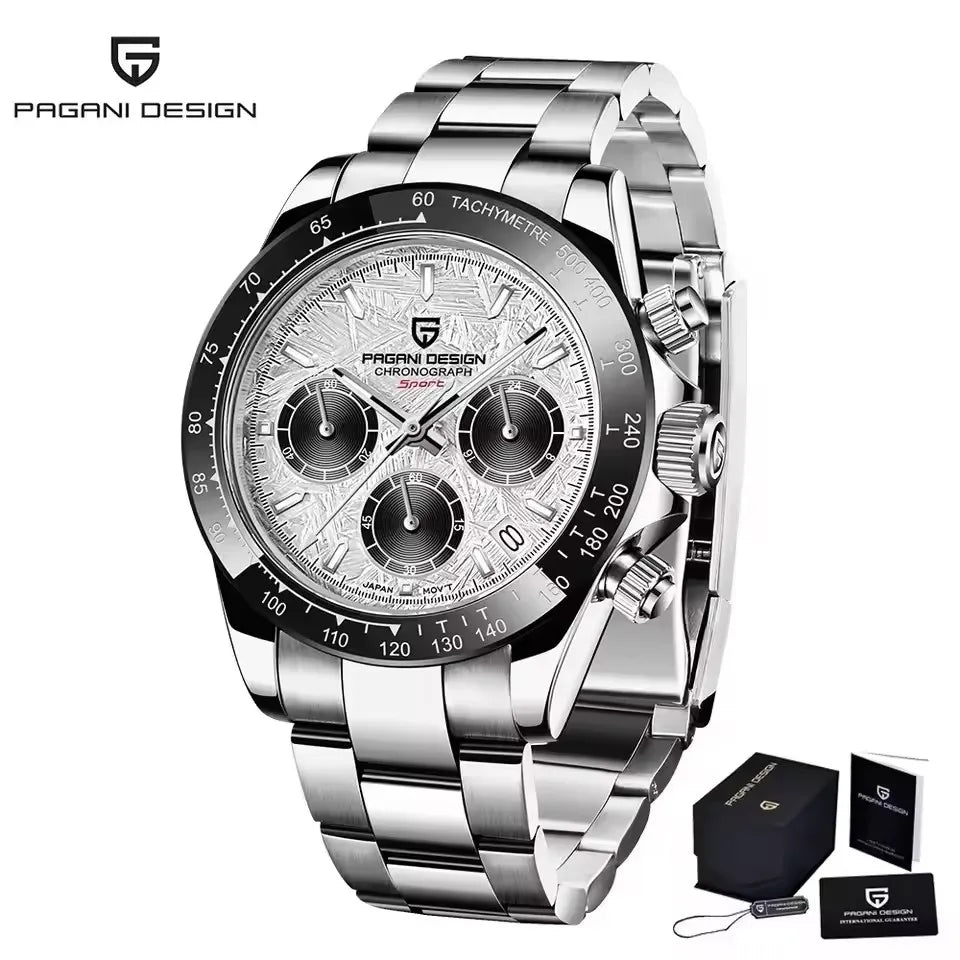 Men’s Sapphire Chronograph Watch With Rubber Strap