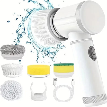 Cordless Electric Spin Scrubber With 5 Brush Heads