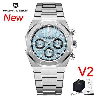 Men’s Quartz Chronograph Watch Sapphire 200M Water Resistant