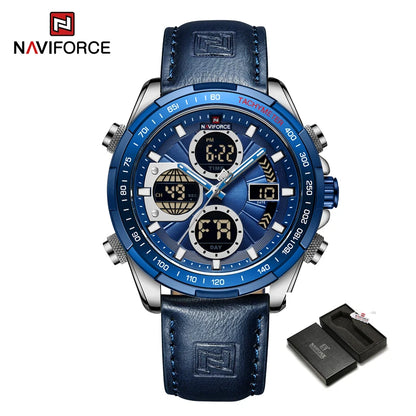 Men’s Military Sport Quartz Watch With Leather Band