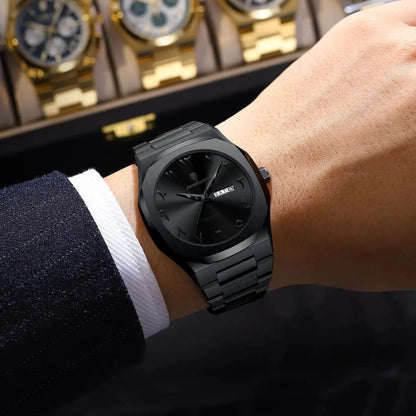 Men's Military Quartz Watch Stainless Steel Waterproof