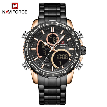 Men’s Analog-Digital Chronograph Watch Stainless Steel