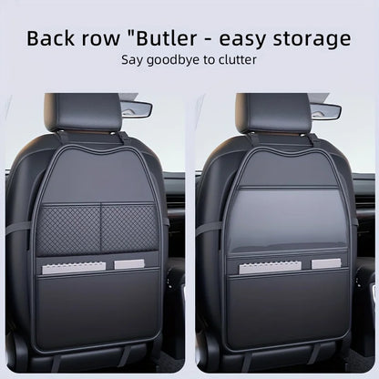 Car Seat Back Protector With Storage Pockets & Tablet Holder