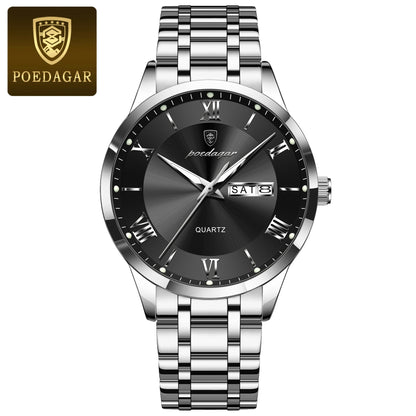 Men’s Stainless Steel Quartz Watch With Date Display