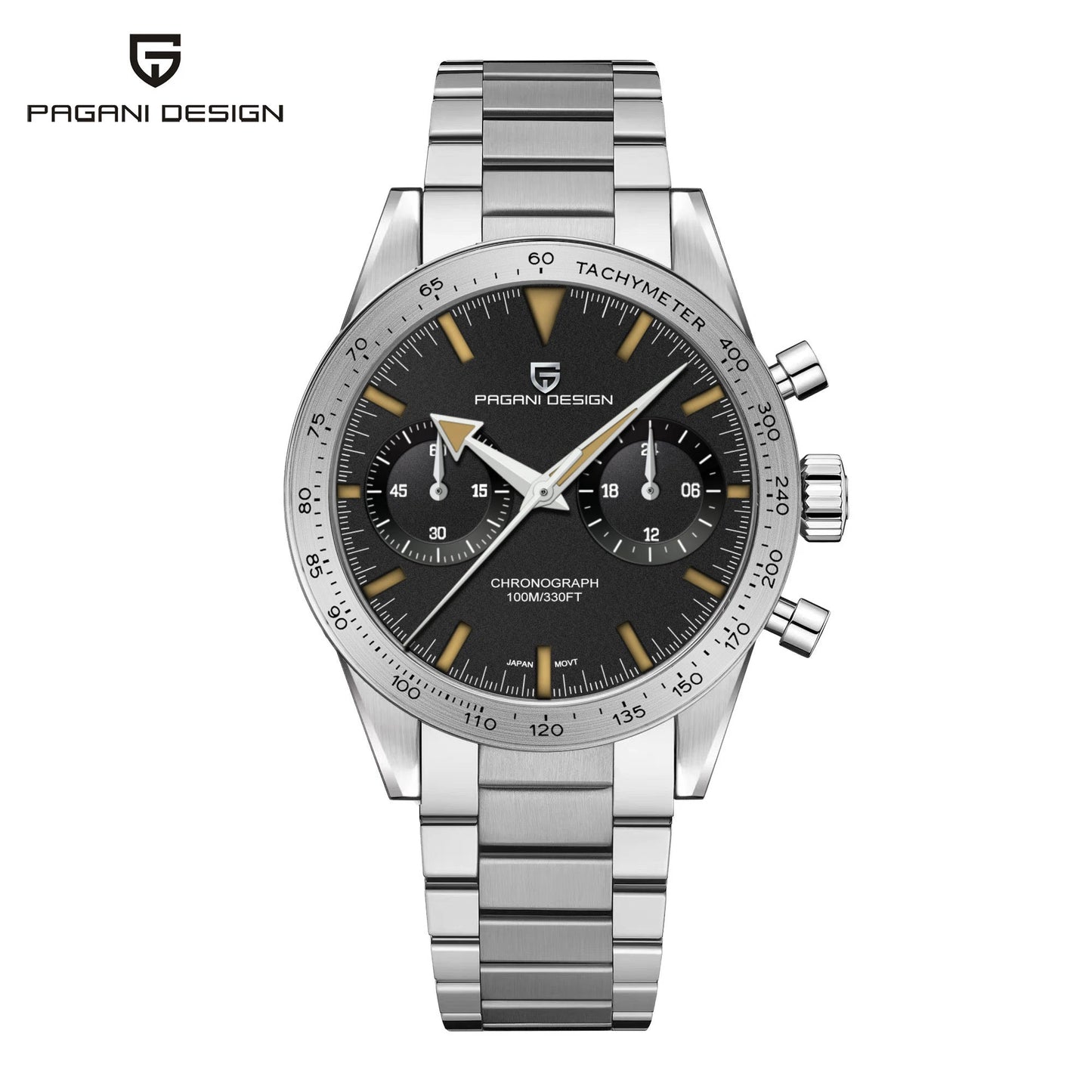 Men’s Retro Chronograph Quartz Watch With Sapphire Glass