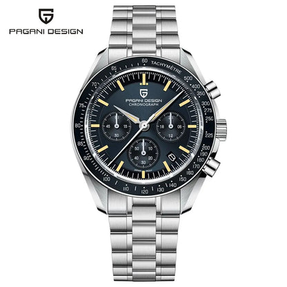 Men's Moon Chronograph Watch Quartz With Sapphire Glass