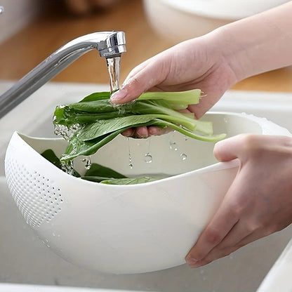 Plastic Rice Washing Colander Basket for Grains and Produce