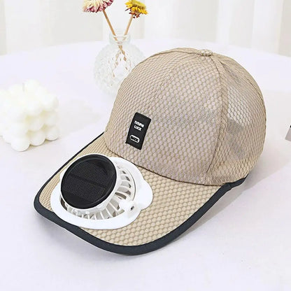 Solar Fan Sun Hat Baseball Cap with USB Charging
