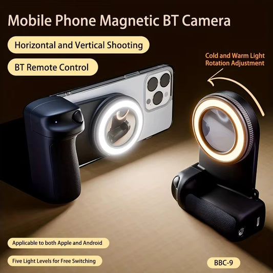 MagSafe Smartphone Selfie Grip With Remote & Fill Light