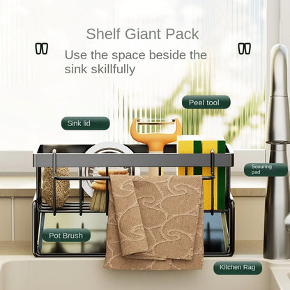 Stainless Steel Sink Caddy Rack for Sponges and Cloths