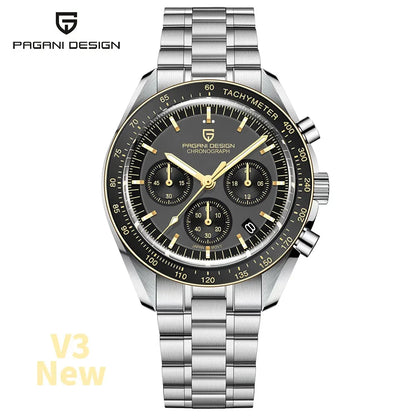 Men’s Vintage Quartz Chronograph Watch With Sapphire