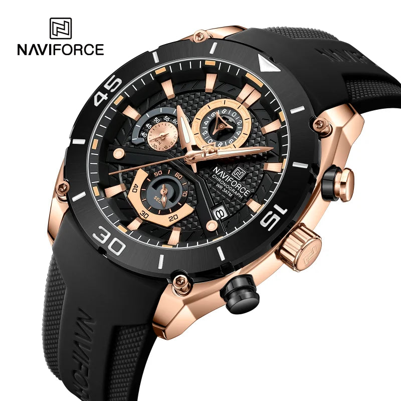 Men’s Sport Quartz Watch With Chronograph & Date